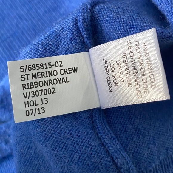 Banana Republic Extra Fine 100% Merino Wool Sweater Mens L Royal-Blue - Picture 8 of 9